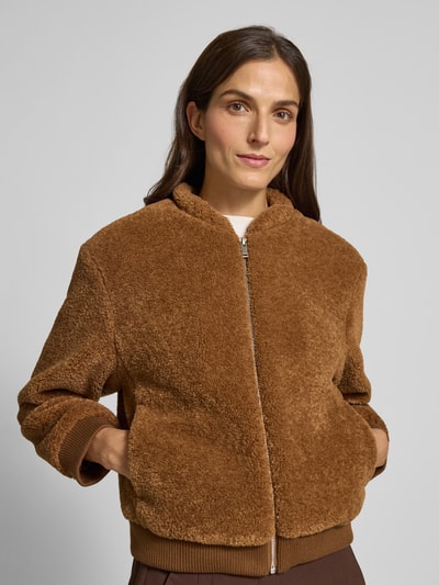 Smith and Soul Regular fit bomberjack van teddybont, model 'Teddy' Cognac - 3