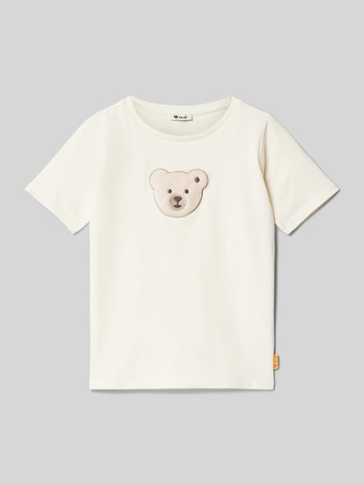 Steiff T-Shirt mit Rundhalsausschnitt Offwhite 1