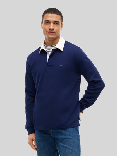 Tommy Hilfiger Relaxed Fit Poloshirt aus reiner Baumwolle Marine 4
