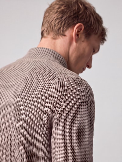 s.Oliver RED LABEL Gebreid vest met ritssluiting Middenbruin - 3