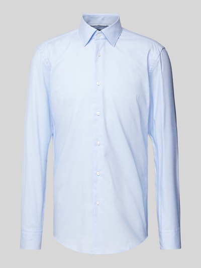 BOSS Koszula biznesowa o kroju regular fit z kołnierzykiem typu kent model ‘Hank’ Błękitny 2