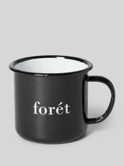 Forét Tasse mit Label-Print Modell 'BEAN' Black 1