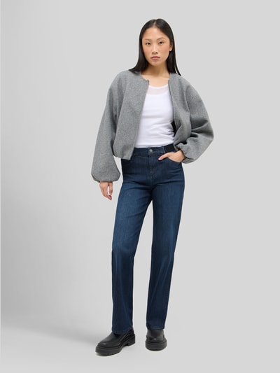 ANGELS High waist straight fit jeans met logo in band Donkerblauw - 1