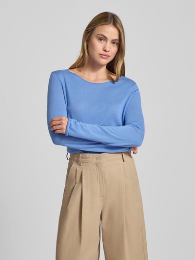 Marc O'Polo Regular fit gebreide pullover van merinowol Lichtblauw - 4
