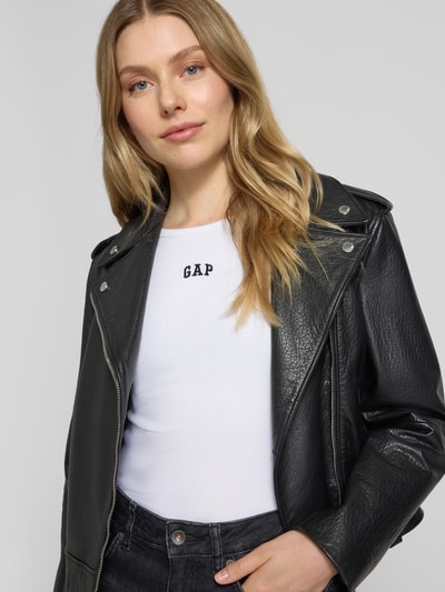 GAP Bluzka z długim rękawem z wyhaftowanym logo Biały 3