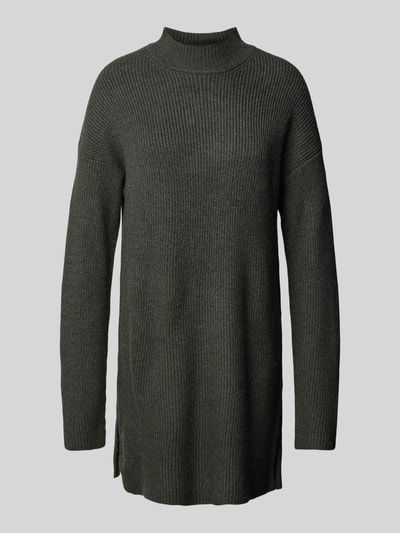 Only Gebreide mini-jurk met turtleneck, model 'KATIA' Antraciet gemêleerd - 1