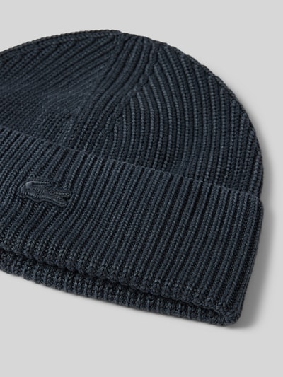 Lacoste Czapka beanie z naszywką z logo Czarny 2