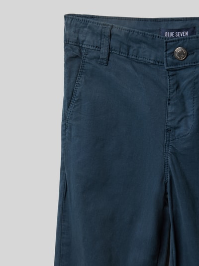 Productfoto, Hose mit Gesäßtasche van Blue Seven in blauw, regular fit, mix van katoen en elastaan, steekzakken, knoop- en ritssluiting, bandwijdte maat 116: 28 cm, binnenbeenlengte maat 116: 50 cm