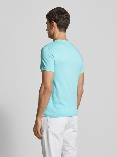 Polo Ralph Lauren T-shirt met labelstitching Turquoise - 5