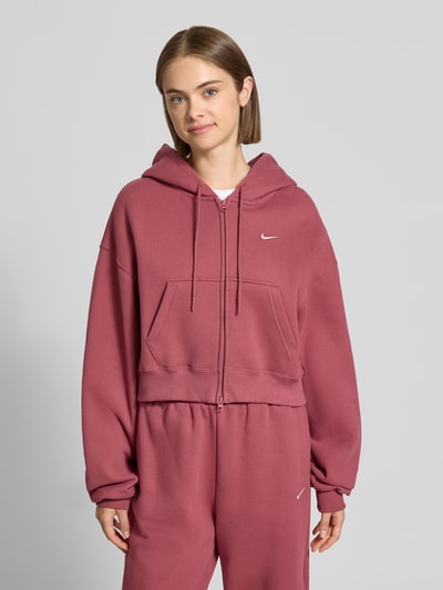 Nike Bluza rozpinana o kroju regular fit z mieszanki bawełny Ciemnoczerwony 4