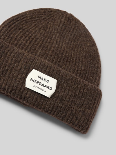 MADS NØRGAARD Beanie van scheerwolmix, model 'Tosca Anju' Donkerbruin - 2