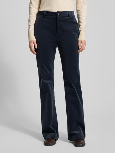 Lauren Ralph Lauren Flared Cut Cordhose mit Eingriff- und Gesäßtaschen Modell 'KADEN' Dunkelblau 4