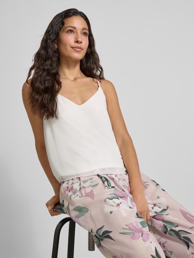 Christian Berg Cocktail Top bluzkowy o luźnym kroju z dekoltem w serek Écru 3