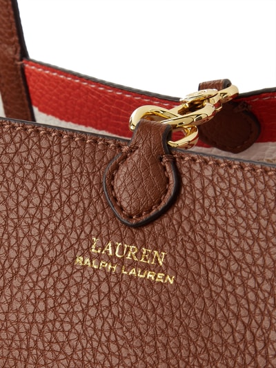 Lauren Ralph Lauren Skórzana torba shopper dwustronna Koniakowy 5