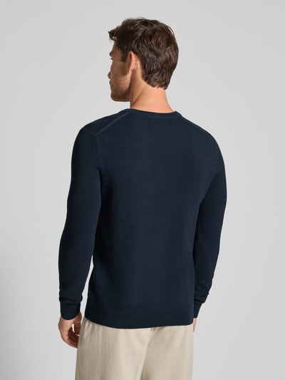 Marc O'Polo Regular Fit Strickpullover aus reiner Baumwolle Marine 5