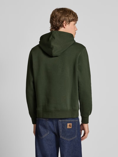 Jack & Jones Hoodie met labelprint, model 'SOHO' Donkergroen - 5