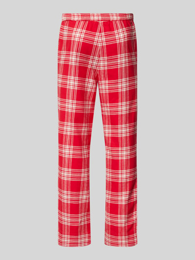 Jake*s Casual Regular Fit Pyjama-Hose mit seitlichen Eingrifftaschen Rot 3