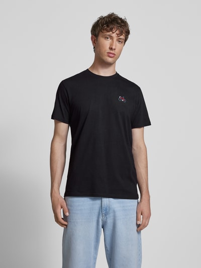Dedicated T-Shirt mit Stitching und Rundhalsausschnitt Black 4