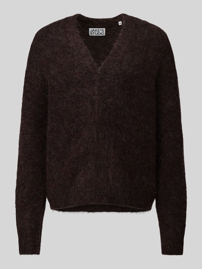 Jake*s Studio Men Regular Fit Strickjacke aus Woll-Mix Mittelbraun 2