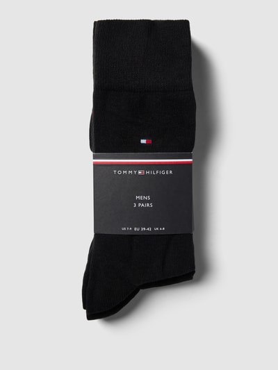 Tommy Hilfiger Socken mit Label-Details Modell 'Uni' im 3er-Pack Black 3