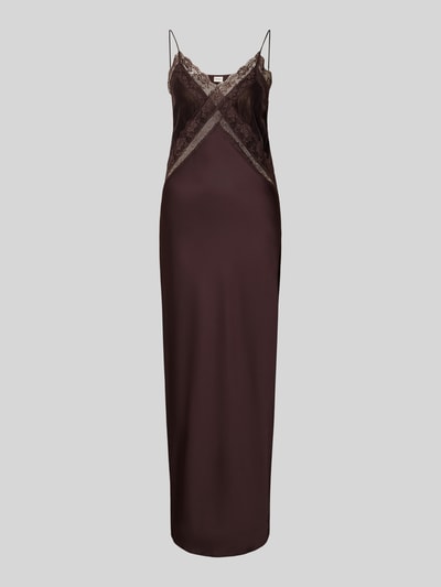 Produktfoto, Kleid mit Viskose-Anteil van Stefanel, Materiaalmix met viscose, slim fit, spaghettibandjes, met kant, semi-transparant
