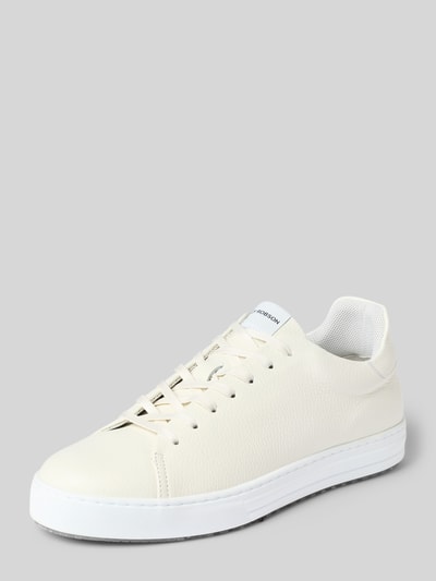 ROY ROBSON Sneaker aus Rindsnappa mit Logo-Prägung Weiss 1