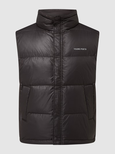 YOUNG POETS SOCIETY Bodywarmer met opstaande kraag, model 'Pekker' Zwart - 2