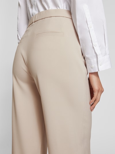 Raffaello Rossi Wide leg stoffen broek met structuurmotief, model 'PALINA' Beige - 3