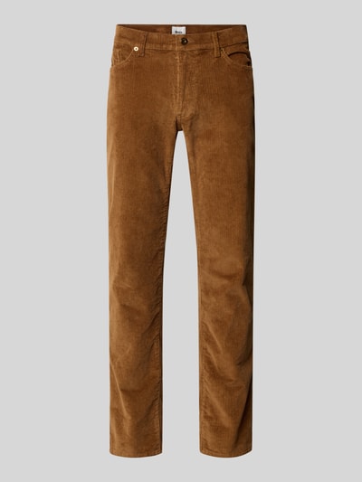 Brax Corduroy broek in 5-pocketmodel, model 'Cadiz' Middenbruin - 2