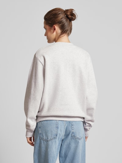 Calvin Klein Jeans Sweatshirt mit Label-Detail Modell 'CHENILLE' Hellgrau Melange 5