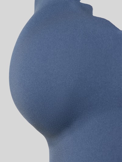 Skiny Top na ramiączkach z dekoltem w serek i falistym wykończeniem Szaroniebieski 2