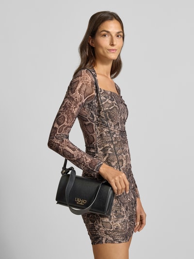 Liu Jo White Handtasche mit Label-Applikation und Schulterriemen Black 1