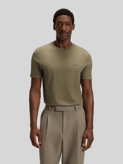 BOSS Regular Fit T-Shirt aus reiner Baumwolle Modell 'THOMPSON' Schlamm 4