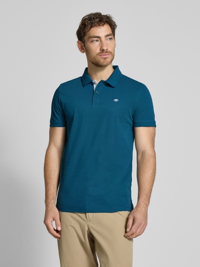 Tom Tailor Regular Fit Poloshirt aus reiner Baumwolle Dunkelblau 4