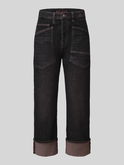 MAC straight fit jeans van katoenmix model 'Baggy Straight' Donkerbruin - 2