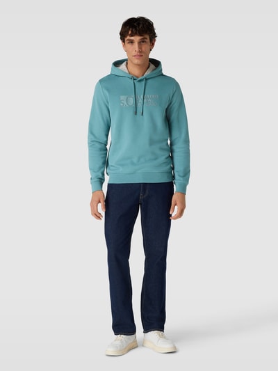 s.Oliver RED LABEL Hoodie mit Label-Print Petrol 1