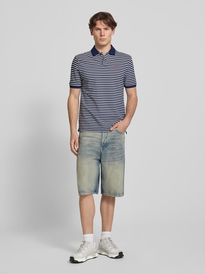REVIEW koszulka polo o kroju slim fit z wyhaftowanym logo Granatowy 1