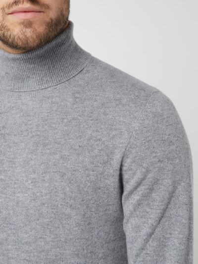 House of Paul Rosen Rollkragenpullover aus Kaschmir Silber Melange 3