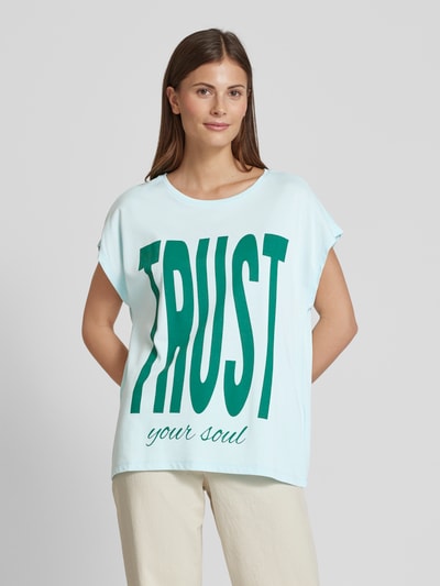 Smith and Soul T-Shirt mit Statement-Print Hellblau 4