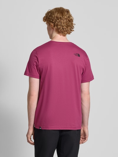 The North Face T-shirt met labelprint Bordeaux - 5