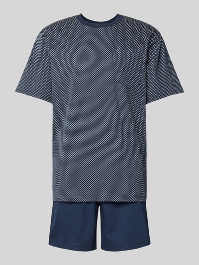 Schiesser Pyjama met Donkerblauw - 1