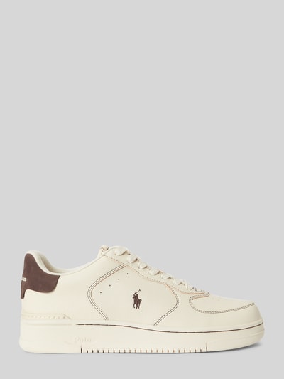 Polo Ralph Lauren Sneaker Low aus Rindsnappa Ecru 2
