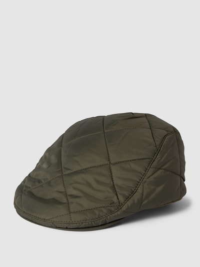 Barbour Schiebermütze mit Steppnähten Modell 'Burford' Oliv 1