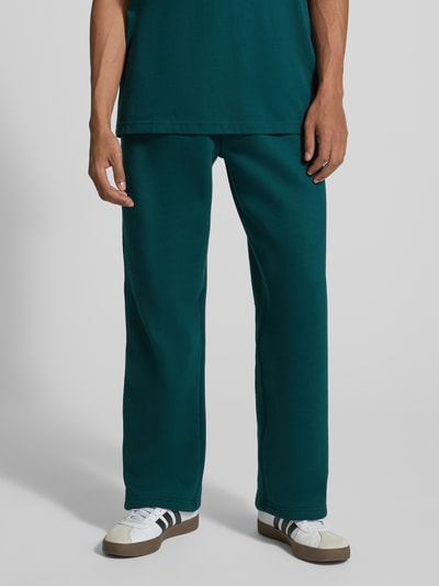 adidas Originals Spodnie dresowe z elastycznym pasem i wyhaftowanym logo Ciemnozielony 4