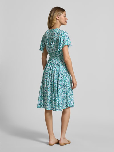 Apricot Knielanges Kleid aus Viskose Tuerkis 5