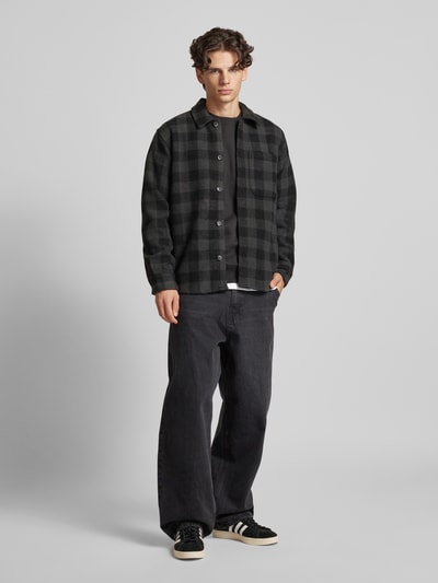 Jack & Jones Regular fit overhemdjack met borstzak Antraciet - 1