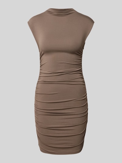 Gina Tricot Knielange jurk met plooien Taupe - 2