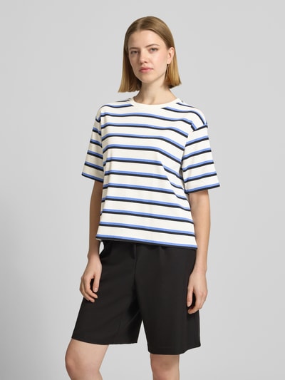 Jake*s Studio Woman T-Shirt im Allover-Look mit Rundhalsausschnitt Marine 4