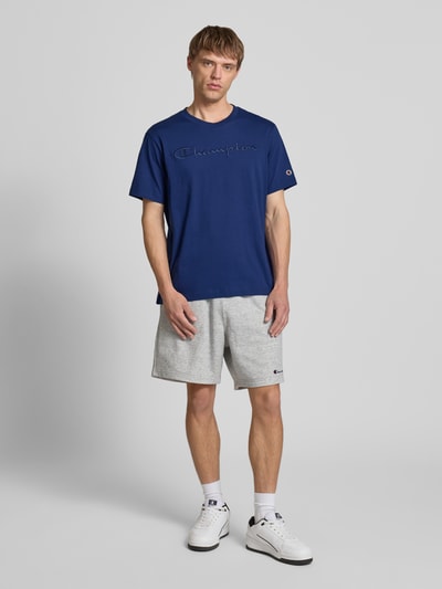 CHAMPION T-shirt met labelstitching, model 'ICONS' Marineblauw - 1