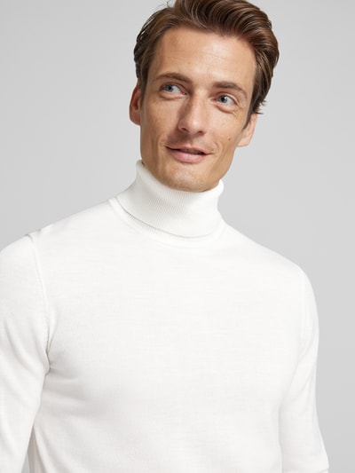 Roy Robson Wollpullover mit Rollkragen Offwhite 3